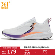 361度男鞋運動鞋2025年春季新款男常規(guī)跑鞋 361度白/螢光奶油桃紅 40