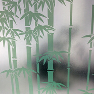酌秀 窗戶貼膜遮光防曬磨砂玻璃貼膜透光不透明自粘玻璃紙窗貼玻璃膜 綠竹 60cm寬 2米長(zhǎng)的價(jià)格