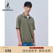beanpole【寬松T恤】  夏季新款男士潮流休閑文藝風(fēng)短袖POLO衫 橄欖色 L 180/96A