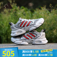 阿迪達斯 （adidas）清風鞋男鞋跑步鞋 Vento 3秋季網(wǎng)面透氣輕便厚底老爹鞋爆米花跑鞋 IH2282/灰色/銀色/紅色 44 (270mm)