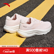 安踏（ANTA）創(chuàng  )跑6代丨緩震舒適軟底跑步鞋女夏季透氣耐磨運動(dòng)鞋 余粉白/霜降粉-6 35.5