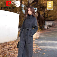 皮爾卡丹（pierre cardin）高級感羊毛呢大衣女中長(cháng)款2025秋冬新款赫本風(fēng)小個(gè)子呢子顯瘦外套 羊毛大衣100女雙面絨灰色 M 濮院雙面絨大衣 女