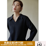 獨(dú)束大碼女裝改良式復(fù)古V領(lǐng)寬松衛(wèi)衣女秋冬新款胖mm顯瘦百搭上衣 活性黑 XL