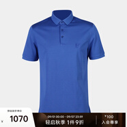 PORTS寶姿男裝夏季商務(wù)休閑短袖POLO衫MM8N205MZC013 藍色 M
