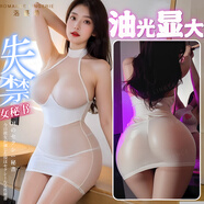 洛蔓希 情趣內衣 性感睡衣制服誘惑油光連體衣緊身透視裝大碼睡裙免脫丁字褲 夫妻刺激房事變態(tài)情趣用品