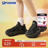 FILAFUSION斐樂(lè)潮牌女鞋硬糖鞋厚底老爹鞋女運(yùn)動(dòng)鞋女 黑色-BK 37.5