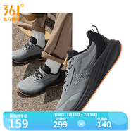 361度運(yùn)動(dòng)鞋男鞋飛翼4網(wǎng)面透氣黑色通勤鞋緩震回彈跑步鞋耐磨鞋子男 石墨灰/曜石黑【密網(wǎng)】 42