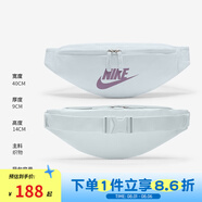 NIKE男包女包 單肩包運動潮流時尚戶外休閑斜挎包胸包 淺藍(lán)灰 DB0490-474 腰包