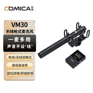 科嘜（COMICA）VM30無線麥克風手機直播指向性收音電容麥單反DV相機槍式錄音話筒專業(yè)采訪收音機頂麥克風黑色