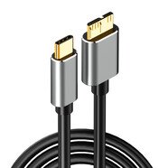 華為適用Micro B移動(dòng)硬盤usb3.0轉(zhuǎn)換頭note3手機(jī)5適用三星希捷西部東  Typec A公 轉(zhuǎn)Micro-B1米】線