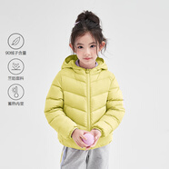 笛莎（DEESHA）女童2023秋短款三防輕薄羽絨服外套B32346801 仙草綠 110