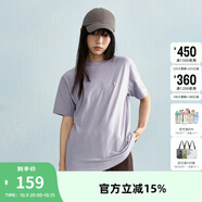 Champion冠軍情侶純棉短袖T恤春夏新款男刺繡小C美式潮牌上衣 香芋紫  2XL