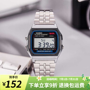 卡西歐（CASIO）手表復古小方塊 時尚休閑小方表防水運動學生表 初高中生考試表 A159WA-N1D
