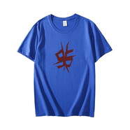 攜魚鴨乃橋論標(biāo)志短袖t恤鴨乃橋論的禁忌推理周邊衣服男二次元痛衣夏 藍(lán)色  S