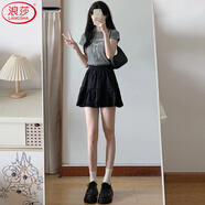 浪莎蕾絲短裙女半身裙夏季2025年新款芭蕾風(fēng)蛋糕裙高腰甜美蓬蓬裙