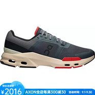 昂跑（On）男鞋跑步鞋緩震運動(dòng)鞋輕便休閑春秋透氣防滑耐磨訓練鞋潮牌時(shí)尚 Grey/Red灰/紅色 舒適百搭 40.5 碼/美碼7.5