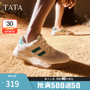 他她（TATA）男士阿甘男鞋復(fù)古德訓(xùn)鞋男運動休閑鞋厚底板鞋小白鞋PCB01AM3 米/綠 39