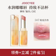 Joocyee酵色晶凍口紅#507桂皮冷杏3.5g 唇釉唇凍鏡面滋潤水光生日禮物