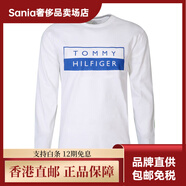 Tommy Hilfiger休閑字母LOGO款圓領(lǐng)長(cháng)袖T恤男款 白色 XL