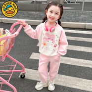 G.DUCKKIDS小黃鴨女童春裝套裝2025新款洋氣兒童裝女孩衣服秋季寶寶運動衛(wèi)衣 粉色美樂蒂【春秋款】 120 建議110-115cm4-5歲