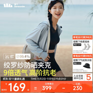 蕉下（beneunder）透氣夾克防曬衣女AS10424清爽防曬服冰感外套女防曬夾克北歐灰L