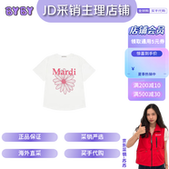 Mardi Mercredi小雛菊短袖現(xiàn)貨單花春夏季韓國(guó)T恤男女潮流代購(gòu)官方正品 白色粉花