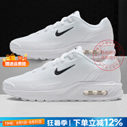 耐克（NIKE）男鞋 25夏新款A(yù)IR緩震氣墊鞋舒適耐磨低幫休閑鞋輕便透氣跑步鞋男 MAX氣墊/純白色【曬圖-10】 40 碼（內(nèi)長250mm）