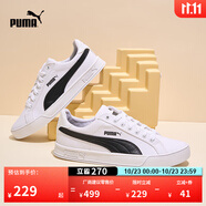 彪馬（PUMA）【小白鞋】經(jīng)典帆布薄底板鞋男女黑白運動鞋SMASH 374754 白-黑色-01 37