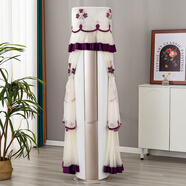 空調防塵罩立式柜機罩格力美的圓柱空調罩海爾開(kāi)機不取通用空調罩 三朵花-【開(kāi)機不取】 高度180厘米以?xún)人袌A柜機通用