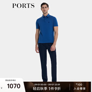 PORTS寶姿男裝夏季商務(wù)休閑短袖POLO衫MM8N205MZC013 瓦拉塔藍 XL