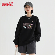 班尼路（Baleno）潮流衛衣女2025年新款秋季圓領(lǐng)無(wú)帽套頭女裝上衣服百搭休閑字母款
