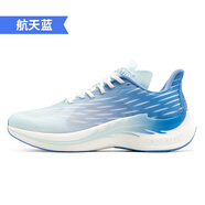 玩覓風(fēng)爽男鞋夏季透氣軟底網(wǎng)面運動(dòng)鞋跑鞋女超輕減震跑鞋男款 航天藍 36