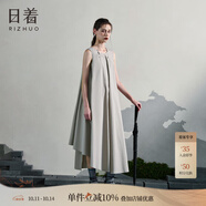 日著俠拂衣灰A型無(wú)袖連衣裙2025夏季新款不對(duì)稱(chēng)氣質(zhì)優(yōu)雅中長(zhǎng)裙女 拂衣灰 M
