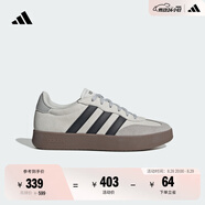adidas「T頭鞋」BARREDA板鞋德訓鞋男女春季新款阿迪達斯輕運動(dòng) 灰色/黑色/樹(shù)脂黃   39