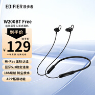 漫步者（EDIFIER）W200BT Free 藍(lán)牙耳機(jī)無線運(yùn)動(dòng)跑步入耳式頸掛 Hi-Res金標(biāo) 藍(lán)牙5.3 男女生送禮物 W200BT Free 黑色 【新升級(jí)藍(lán)牙5.3】