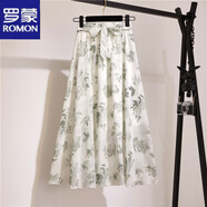 羅蒙（ROMON）雪紡半身裙2025春夏新款波西米亞中長(zhǎng)款高腰仙女碎花大擺裙沙灘裙 8# 均碼