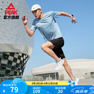 匹克跑步速干運(yùn)動(dòng)套裝男夏季衣健身服透氣排汗羽毛球服短袖短褲兩件套 【短袖無(wú)拉鏈42001】都市藍(lán) S/165