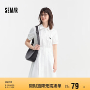 森馬連衣裙女翻領(lǐng)百褶短裙氣質(zhì)優(yōu)雅夏時(shí)尚收腰襯衫裙109324114022