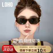 眼鏡生活（LOHO）復古貓眼高級感窄框墨鏡男女防曬偏光太陽(yáng)鏡時(shí)髦吸睛護目鏡