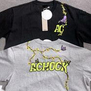 wvgaAC美式重工刺繡小惡魔嘻哈圖章刺繡圓領(lǐng)速干防污棉T男女情侶裝 A01小惡魔刺繡【灰色】/三標(biāo)齊全/萬(wàn)針刺繡 S  【300克純棉】