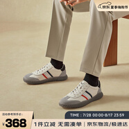 皓頓（HAUT TON）運(yùn)動(dòng)休閑鞋子男頭層牛皮德迅鞋時(shí)尚低幫板鞋 YD350 白色 43