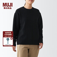 無印良品（MUJI）女式 美利奴羊毛中針距圓領(lǐng)毛衣長(zhǎng)袖多彩針織衫女款秋季 BAH11A2A 黑色 M (160/84A)