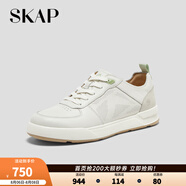 圣伽步（Skap）板鞋男士休閑透氣戶外旅游小白鞋 米白 39