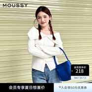 moussy新品軟糯一字領(lǐng)可拆卸修身針織開衫010GA770-6360 013象牙色 均碼