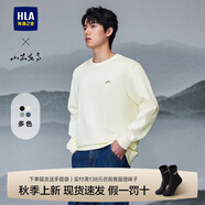 海瀾之家（HLA）男士衛衣25新款秋季圓領(lǐng)長(cháng)袖套頭衫保暖T恤基礎純色上衣打底男裝 HNZWW3J042A米白1A 2XL 185/100A 推薦165~180斤
