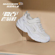 Skechers斯凱奇兒童鞋復古運動(dòng)鞋秋冬女童鞋新緩震跑步鞋303967L/405304L 女童/白色/WHT 30