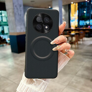 邁琪數碼（Maqi Star） 適用oppoa5pro手機殼全包五金防摔保護套a3磁吸商務(wù)皮革凱夫拉紋 【磁吸款-凱夫拉紋】靜夜黑 oppoA5pro【成品-五金鏡頭】