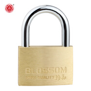 梅花（BLOSSOM）銅掛鎖 防水防銹家用鎖具 宿舍掛鎖柜門鎖 防盜窗鎖頭55mm（076）