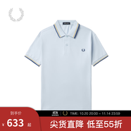 Fred Perry男士POLO衫2025夏季商務(wù)短袖重磅麥穗多彩T恤M3600 W61/藍(lán)色 L