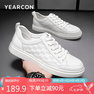 意爾康男鞋舒適板鞋時(shí)尚簡(jiǎn)約休閑鞋 96617W米白色40